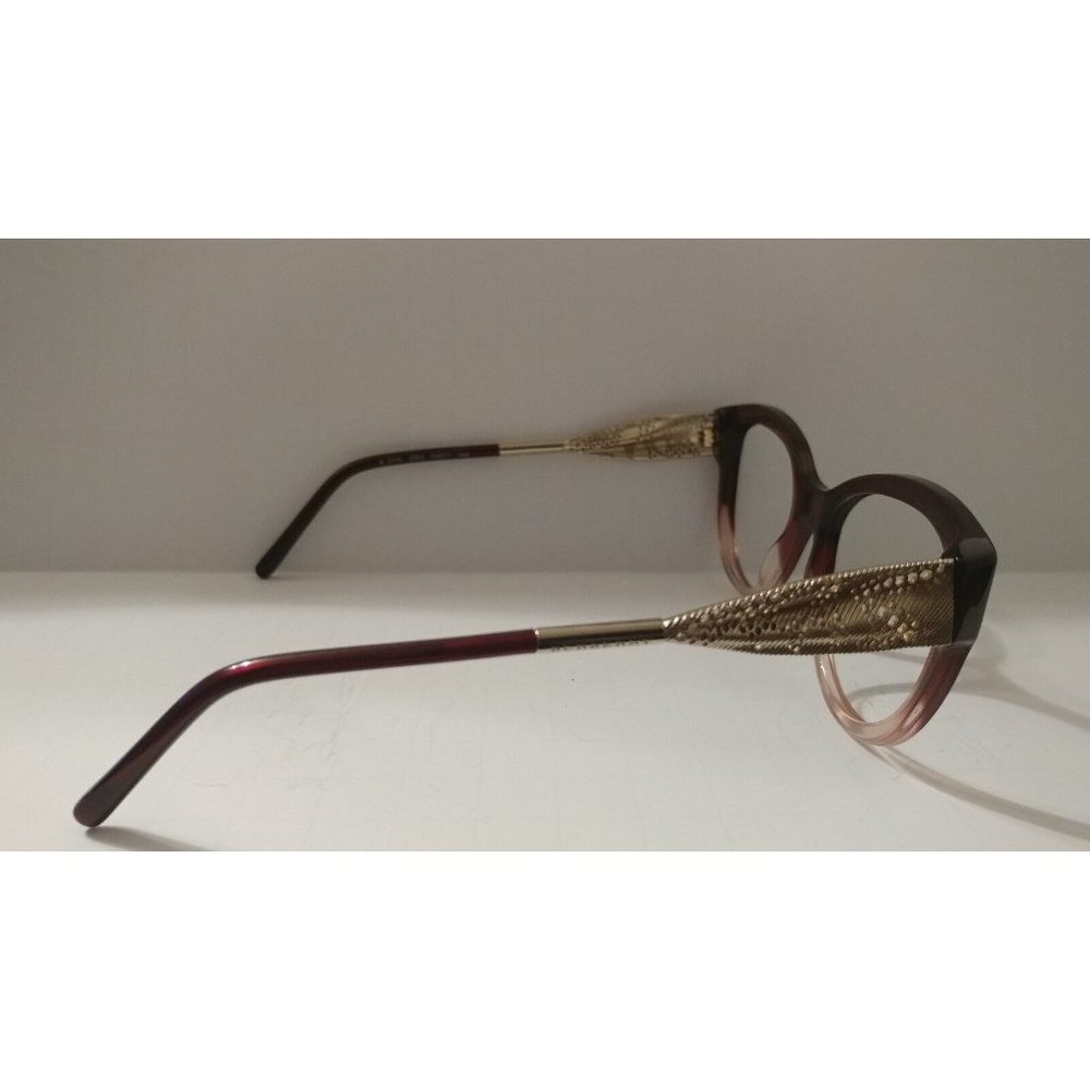 Authentic BURBERRY B 2210 3553 Burgundy/Gold 53*17*140 Eyeglasses Frames Vintage - Picture 5 of 8